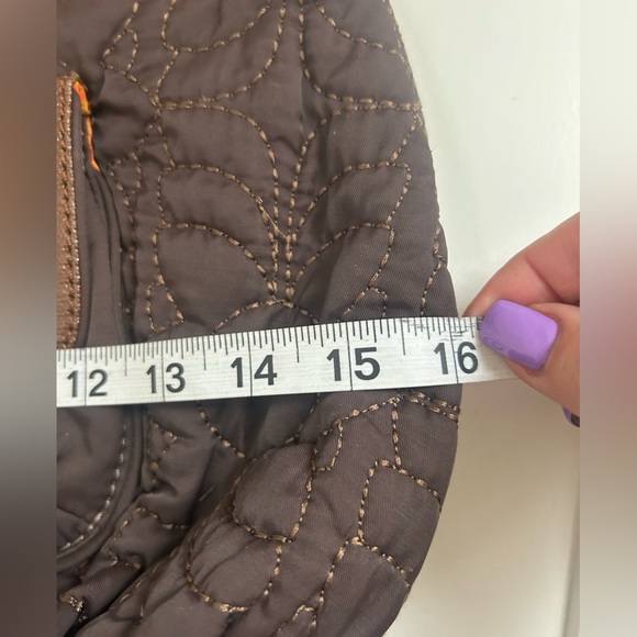 Fossil Key-Per Brown and Orange Quilted Purse in Good Condition - Picture 9 of 12